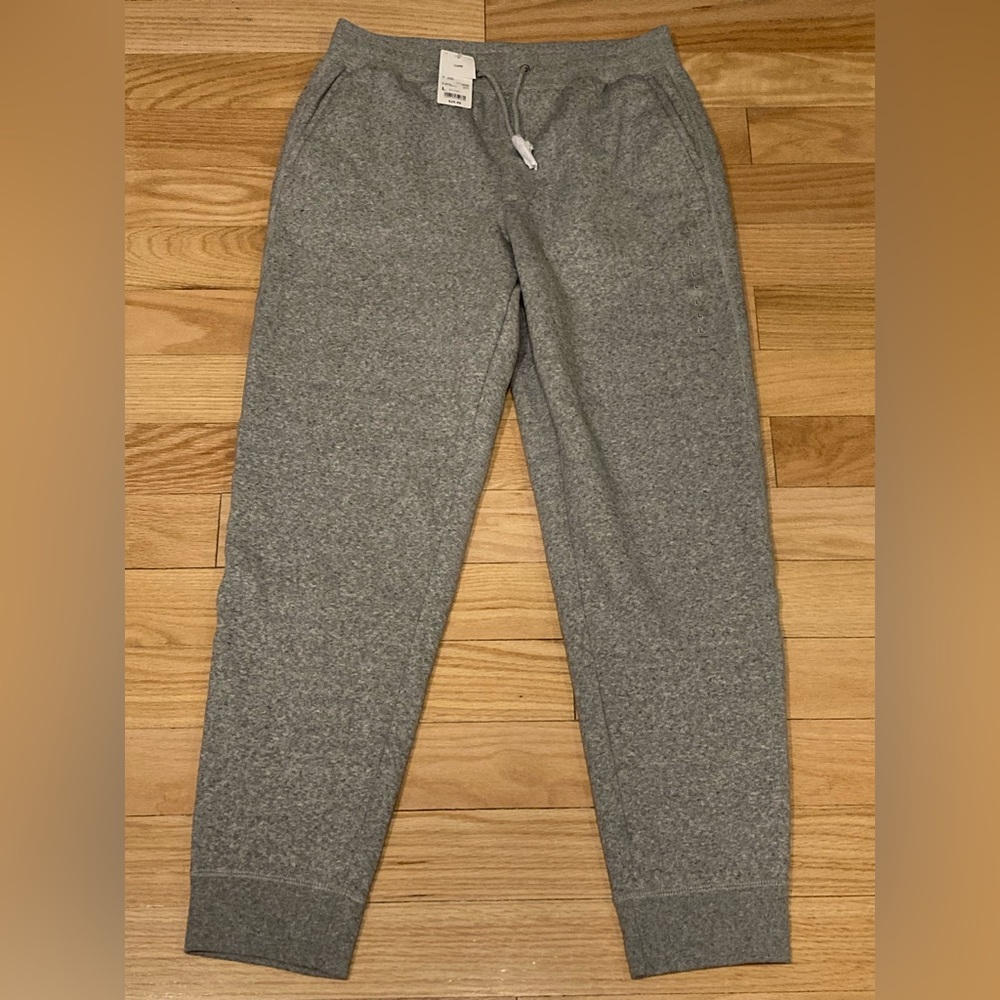 Uniqlo Pile Sherpa Lined Jogger Sweatpants Heather Gray NWT